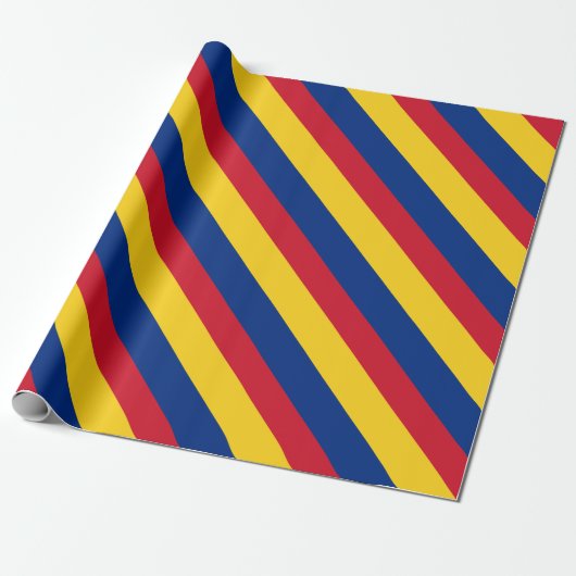 Papier Cadeau Drapeau de la Roumanie (Déroulé)