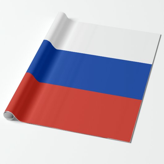 Papier Cadeau Drapeau de la Russie (Russie) (Déroulé)