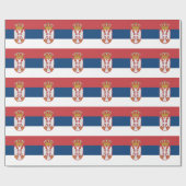 Papier Cadeau Drapeau de la Serbie (Plat)