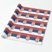 Papier Cadeau Drapeau de la Serbie (Déroulé)