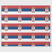 Papier Cadeau Drapeau de la Serbie (Plat)