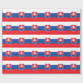 Papier Cadeau Drapeau de la Slovaquie (Plat)