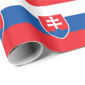 Papier Cadeau Drapeau de la Slovaquie (Coin rond)