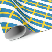 Papier Cadeau Drapeau de la Suède (Coin rond)