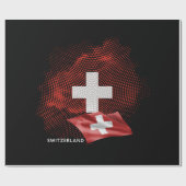Papier Cadeau Drapeau de la Suisse (Plat)