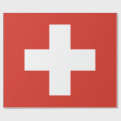 Papier Cadeau Drapeau de la Suisse (Plat)