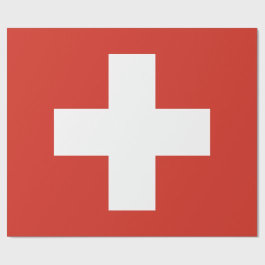 Papier Cadeau Drapeau de la Suisse (Plat)