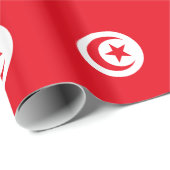 Papier Cadeau Drapeau de la Tunisie (Coin rond)
