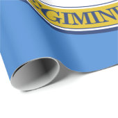 Papier Cadeau Drapeau de la ville de Boston (Massachusetts) (Coin rond)