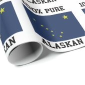 Papier Cadeau Drapeau de l'Alaska (Coin rond)