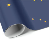 Papier Cadeau Drapeau de l'Alaska (Coin rond)