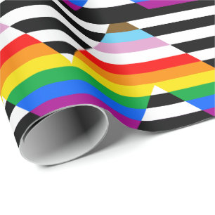 Papier Cadeau Drapeau de l'Ally Pride de progression LGBTQ