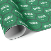 Papier Cadeau Drapeau de l'Arabie Saoudite Papier à envelopper d (Coin rond)