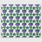 Papier Cadeau Drapeau de l'Ecosse et de chardon (Plat)