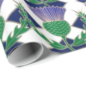 Papier Cadeau Drapeau de l'Ecosse et de chardon (Coin rond)