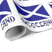 Papier Cadeau Drapeau de l'Écosse et de Saint-André (Coin rond)