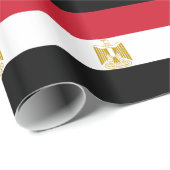 Papier Cadeau Drapeau de l'Égypte (Coin rond)
