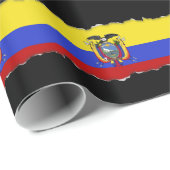 Papier Cadeau Drapeau de l'Equateur (Coin rond)