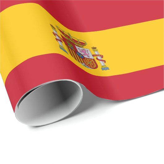 Papier Cadeau Drapeau de l'Espagne (Coin rond)
