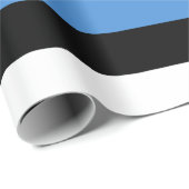Papier Cadeau Drapeau de l'Estonie (Coin rond)