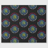 PAPIER CADEAU DRAPEAU DE L'ÉTAT DE GEORGIA PEACH (Plat)