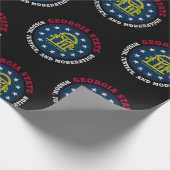 PAPIER CADEAU DRAPEAU DE L'ÉTAT DE GEORGIA PEACH (Coin)