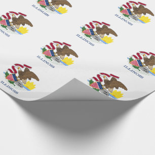 Papier Cadeau Drapeau de l'État de l'Illinois