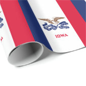 Papier Cadeau Drapeau de l'État de l'Iowa (Coin rond)