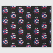 Papier Cadeau Drapeau de l'État de l'OHIO BUCKEYE (Plat)