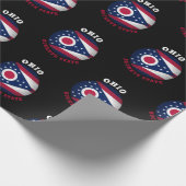 Papier Cadeau Drapeau de l'État de l'OHIO BUCKEYE (Coin)
