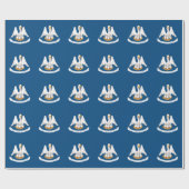 Papier Cadeau Drapeau de l'État de Louisiane (Plat)