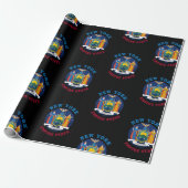 PAPIER CADEAU DRAPEAU DE L'ÉTAT DE NEW YORK (Déroulé)