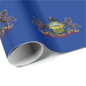 Papier Cadeau Drapeau de l'État de Pennsylvanie (Coin rond)
