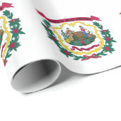 Papier Cadeau Drapeau de l'État de Virginie occidentale (Coin rond)