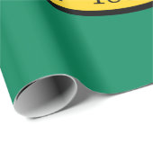 Papier Cadeau Drapeau de l'État de Washington (Coin rond)