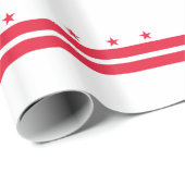Papier Cadeau Drapeau de l'État de Washington DC (Coin rond)