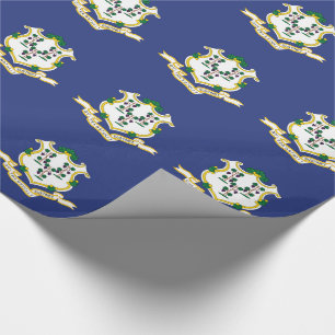 Papier Cadeau Drapeau de l'État du Connecticut