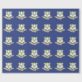 Papier Cadeau Drapeau de l'État du Connecticut (Plat)