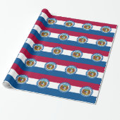 Papier Cadeau Drapeau de l'État du Missouri (Déroulé)