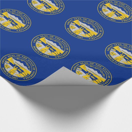 Papier Cadeau Drapeau de l'État du Nebraska (Coin)