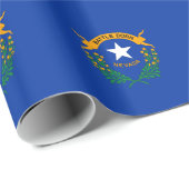 Papier Cadeau Drapeau de l'État du Nevada (Coin rond)