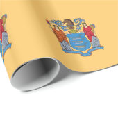 Papier Cadeau Drapeau de l'État du New Jersey (Coin rond)