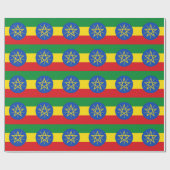 Papier Cadeau Drapeau de l'Éthiopie (Plat)