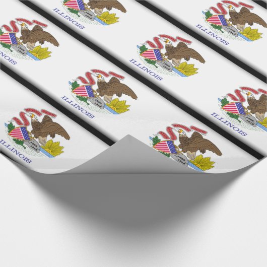 Papier Cadeau Drapeau de l'Illinois (Coin)