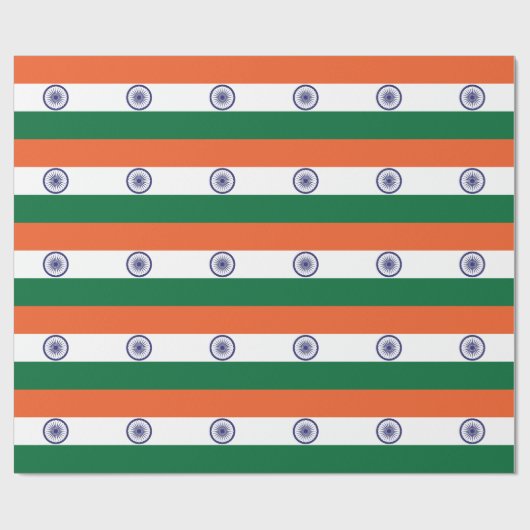 Papier Cadeau Drapeau de l'Inde (Plat)