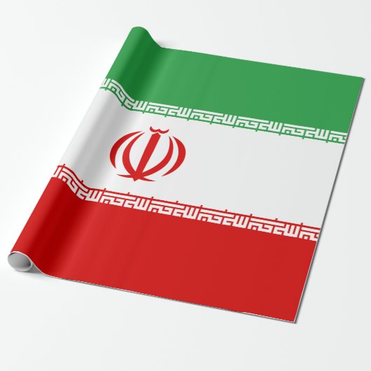 Papier Cadeau Drapeau de l'Iran (Déroulé)