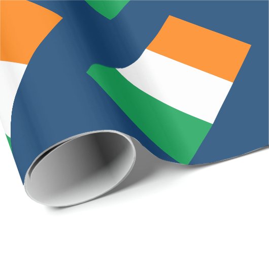 Papier Cadeau Drapeau de l'Irlande (Coin rond)