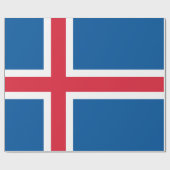 Papier Cadeau Drapeau de l'Islande (Plat)