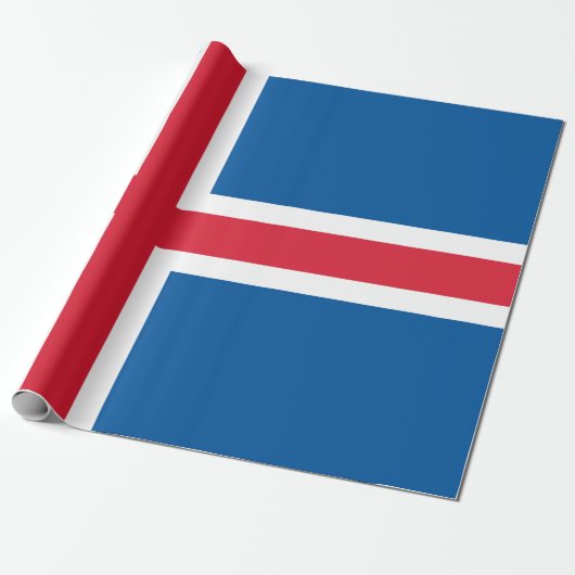 Papier Cadeau Drapeau de l'Islande (Déroulé)