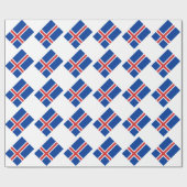 Papier Cadeau Drapeau de l'Islande (Plat)